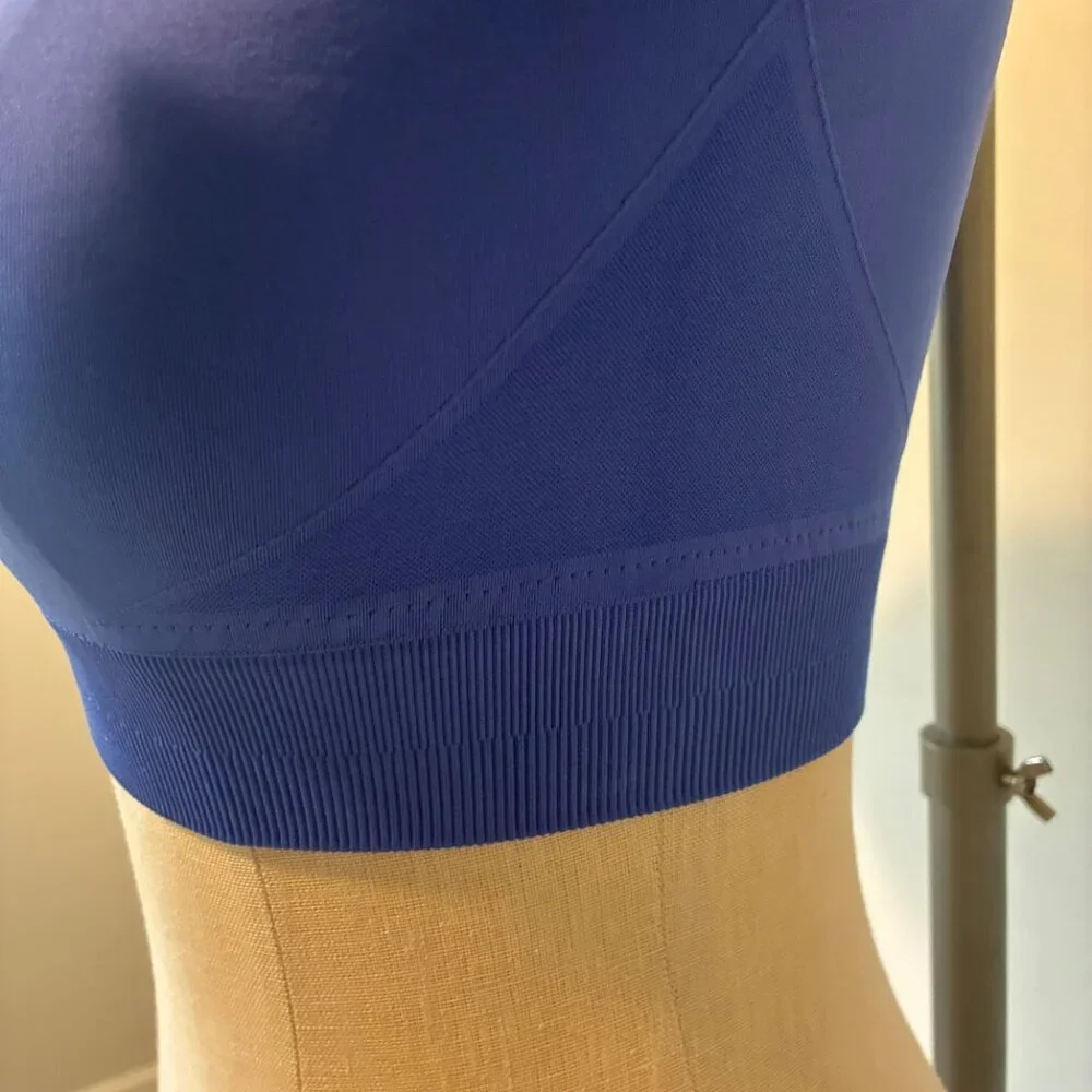 AYBL Empower Seamless Women's Blue Crop Top